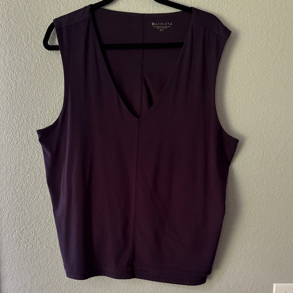 Athleta Deep Navy V-Neck Tank Top